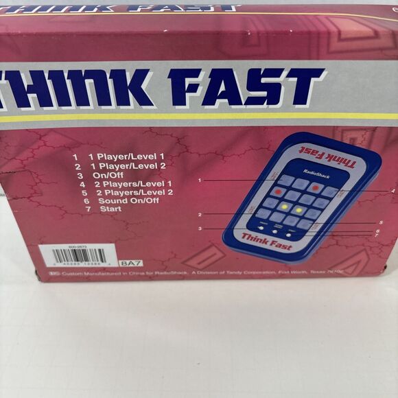 Vintage Think Fast Game #60-2673  From Radio Shack NOS Sealed NEW - Picture 4 of 6